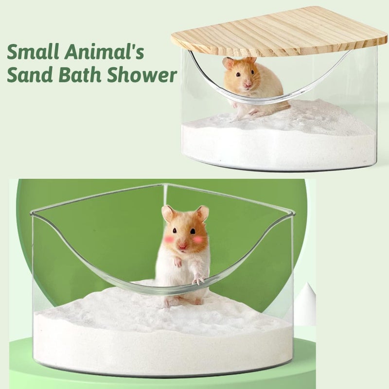 Hamiledyi Hamster Bath Sand 2 LB Dust Free Desert Sand Gerbil Powder Grooming Bath Potty Litter for Chinchillas Gerbil Syrian Mice Degu or Other Small Animals - Image 3